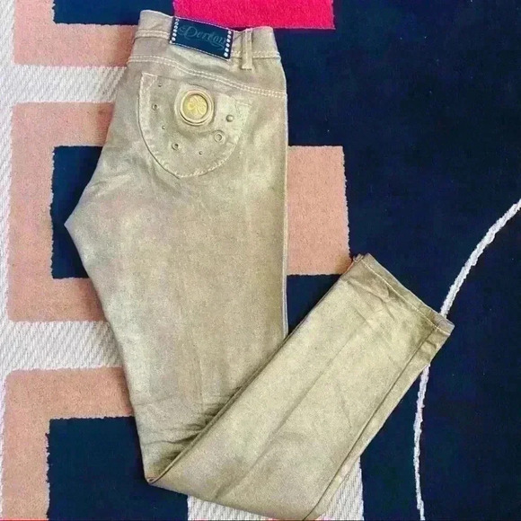 DERÉON by Beyoncé GOLD JEANS MID RISE DESIGNED BY  BEYONCÉ - Picture 7 of 16